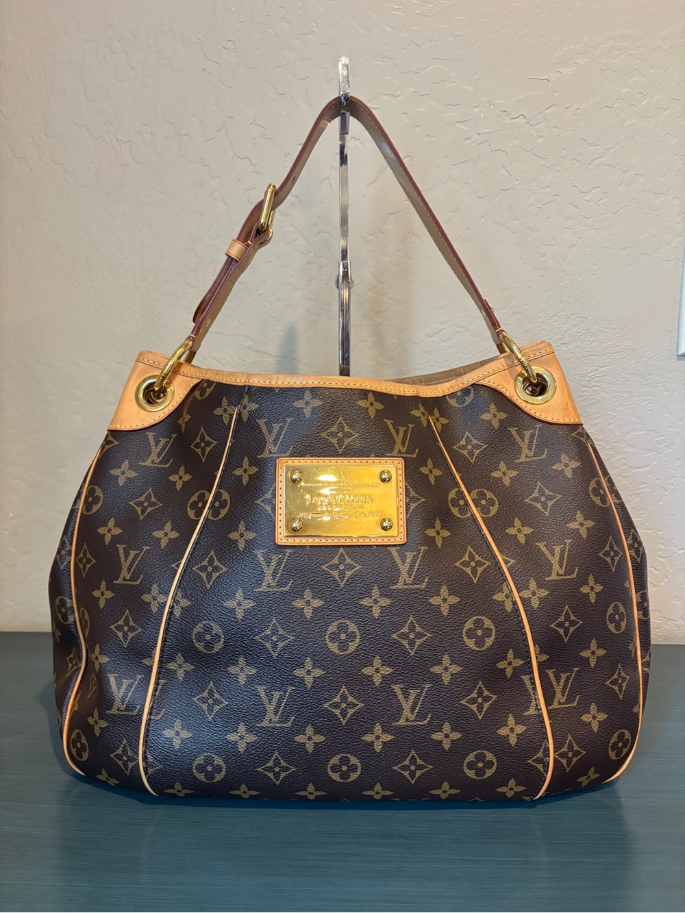 Louis Vuitton LV Monogram Galliera PM Shoulder Bag 💜 Brown Gold